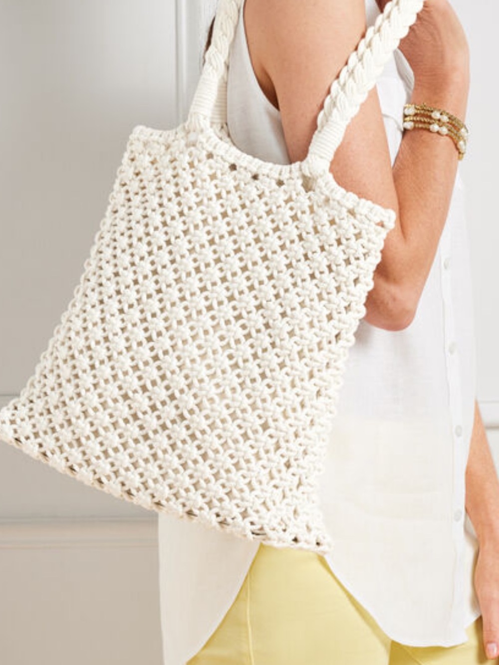 Talbot’s KNOTTED CORD TOTE - IVORY